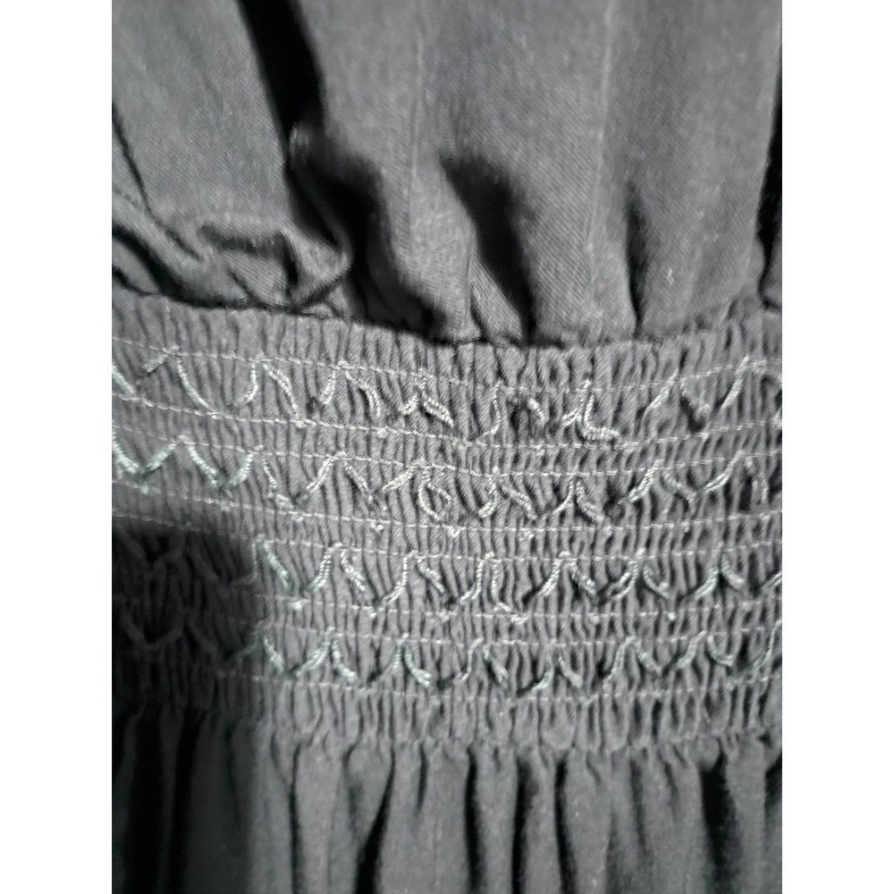 Torrid black long sleeve dress with low v neck and string tie woman size 1X (1) - Picture 7 of 9